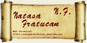 Nataša Fratucan vizit kartica